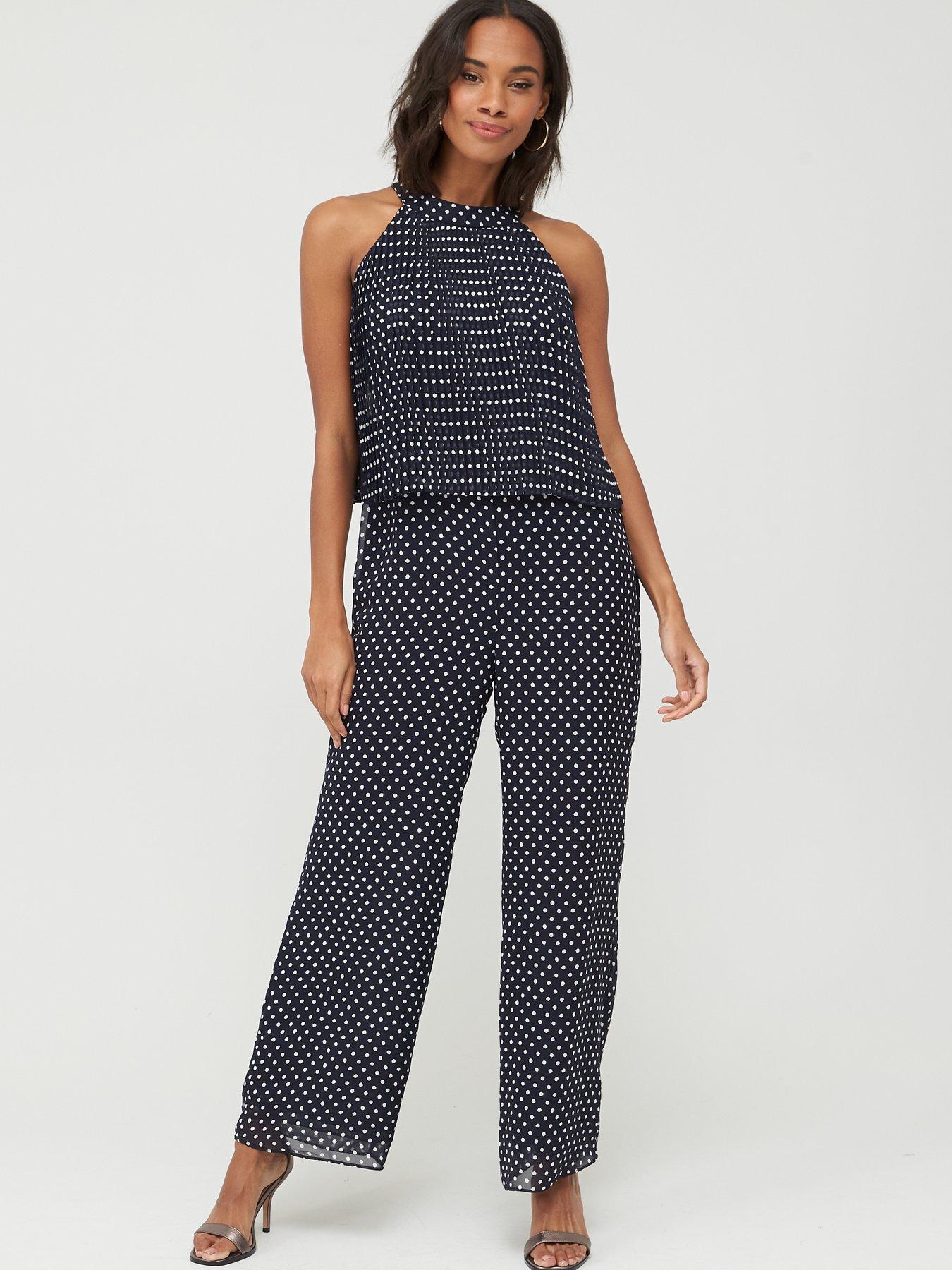 wallis petite polka dot jumpsuit