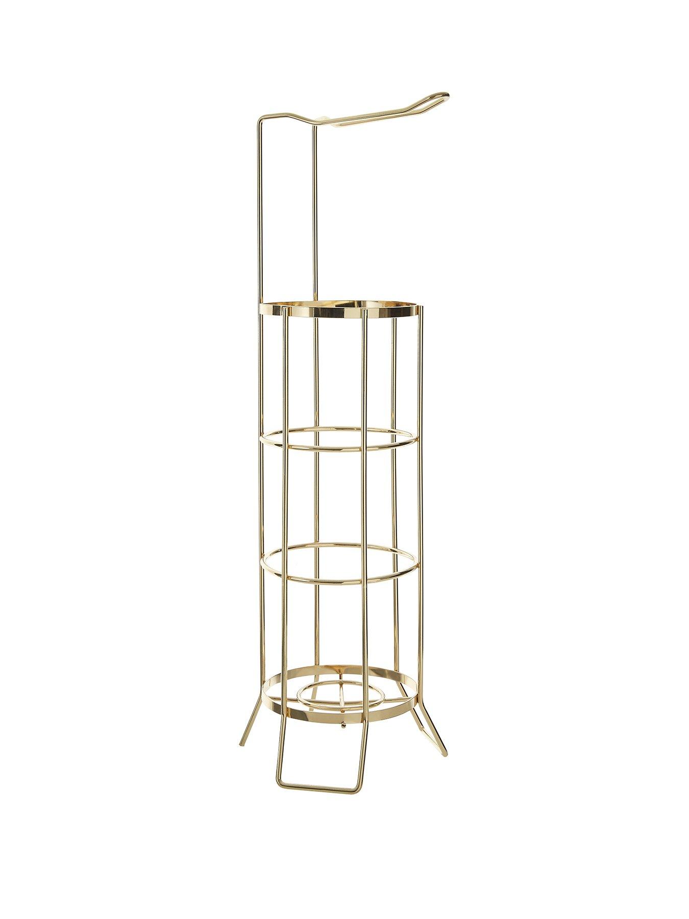Image 1 of 5 of Premier Housewares Champagne Gold Toilet Roll Holder