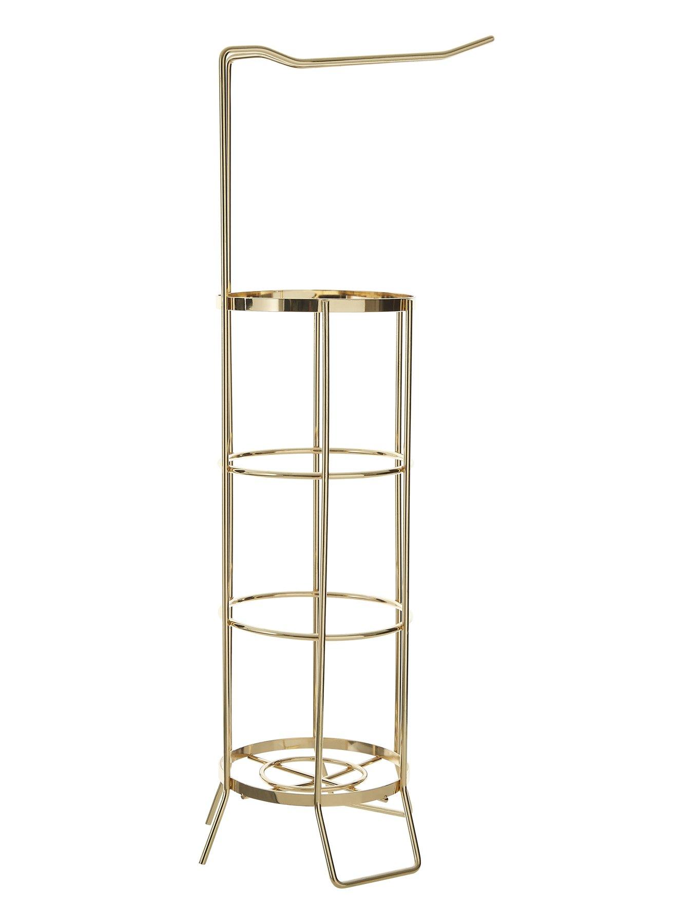Image 2 of 5 of Premier Housewares Champagne Gold Toilet Roll Holder