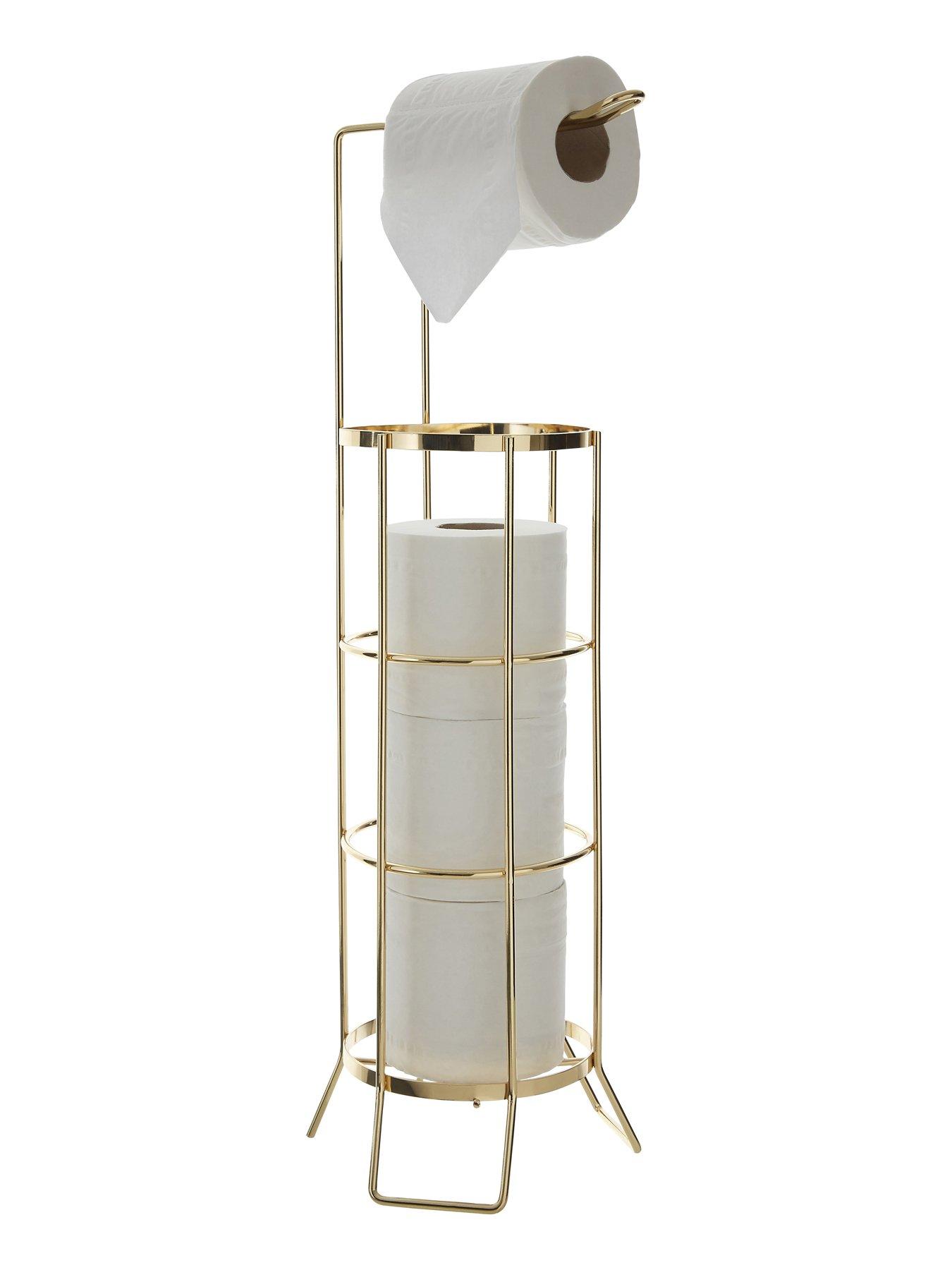 Image 3 of 5 of Premier Housewares Champagne Gold Toilet Roll Holder