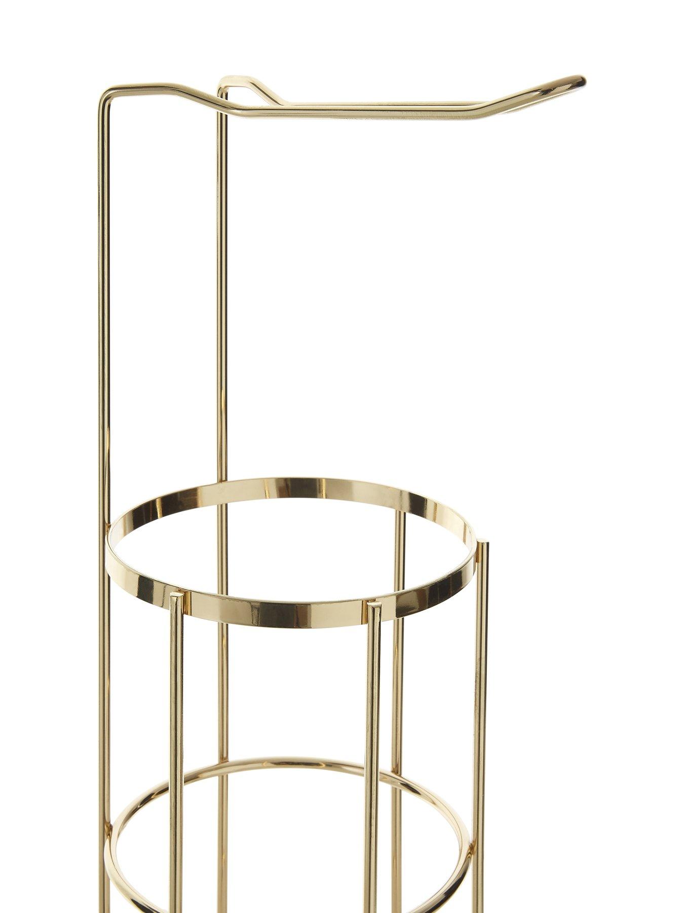 Image 4 of 5 of Premier Housewares Champagne Gold Toilet Roll Holder