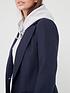  image of v-by-very-longline-single-breasted-coat-navy