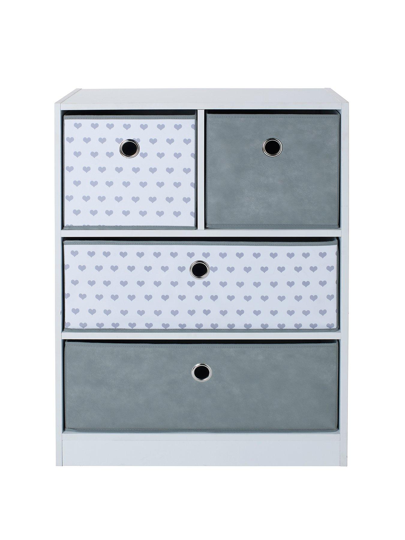 Product photograph of Lloyd Pascal Cube 2 2 Storage Unit With Hearts from very.co.uk