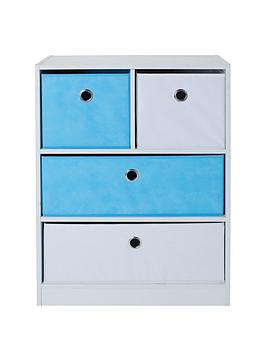 Product photograph of Lloyd Pascal Cube 2 2 Kids Storage Unit - Blue White from very.co.uk