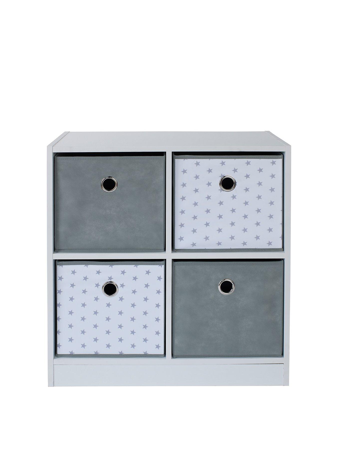 Product photograph of Lloyd Pascal 4 Cube Storage Unit With Stars from very.co.uk