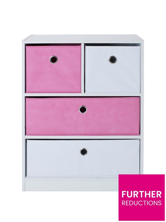 front image of lloyd-pascal-cube-22-storage-unit-pinkwhite