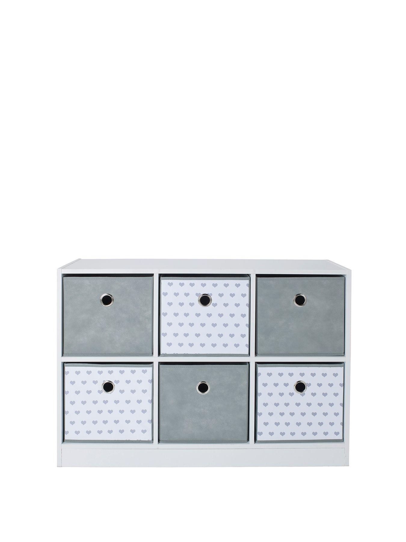 Product photograph of Lloyd Pascal 6 Cube Storage Unit With Hearts from very.co.uk