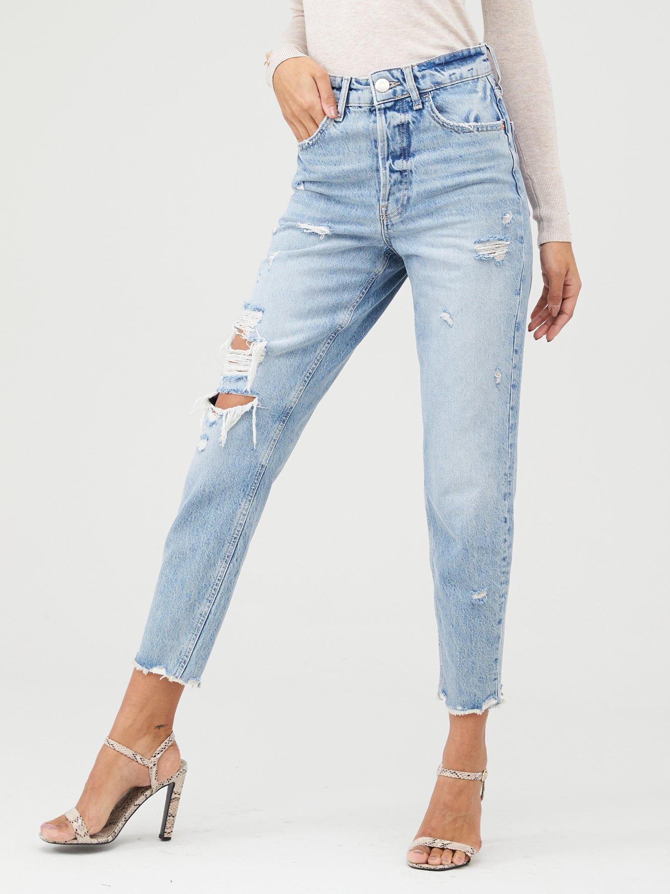 river island ripped mom jeans