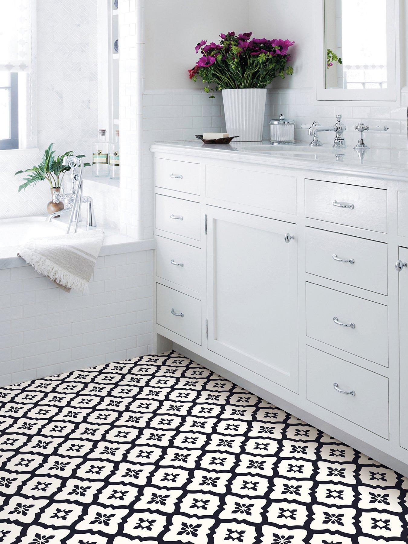 Image 1 of 3 of Floor Pops Pack of 10 Comet Peel &amp; Stick Floor Tiles