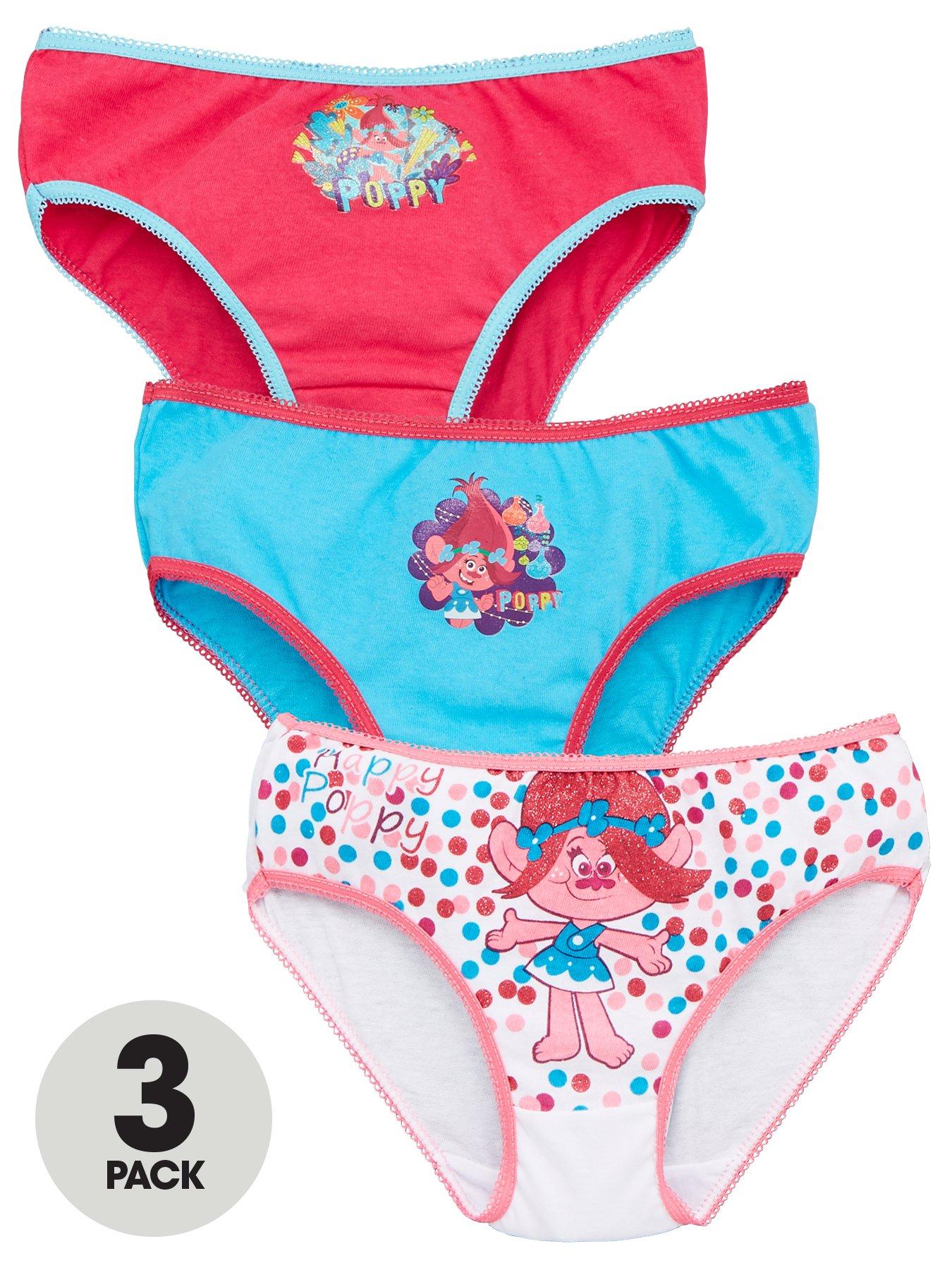 Dreamworks Trolls Girls 3 Pack Poppy Knickers review