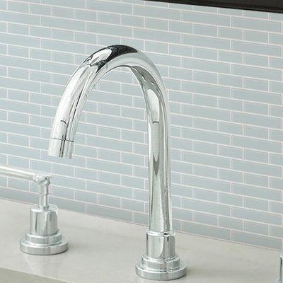 InHome Pack of 4 Sea Glass Peel  &  Stick Backsplash Tiles