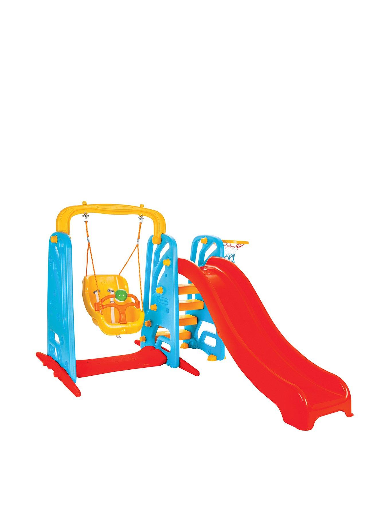 toddler outdoor swing and slide set