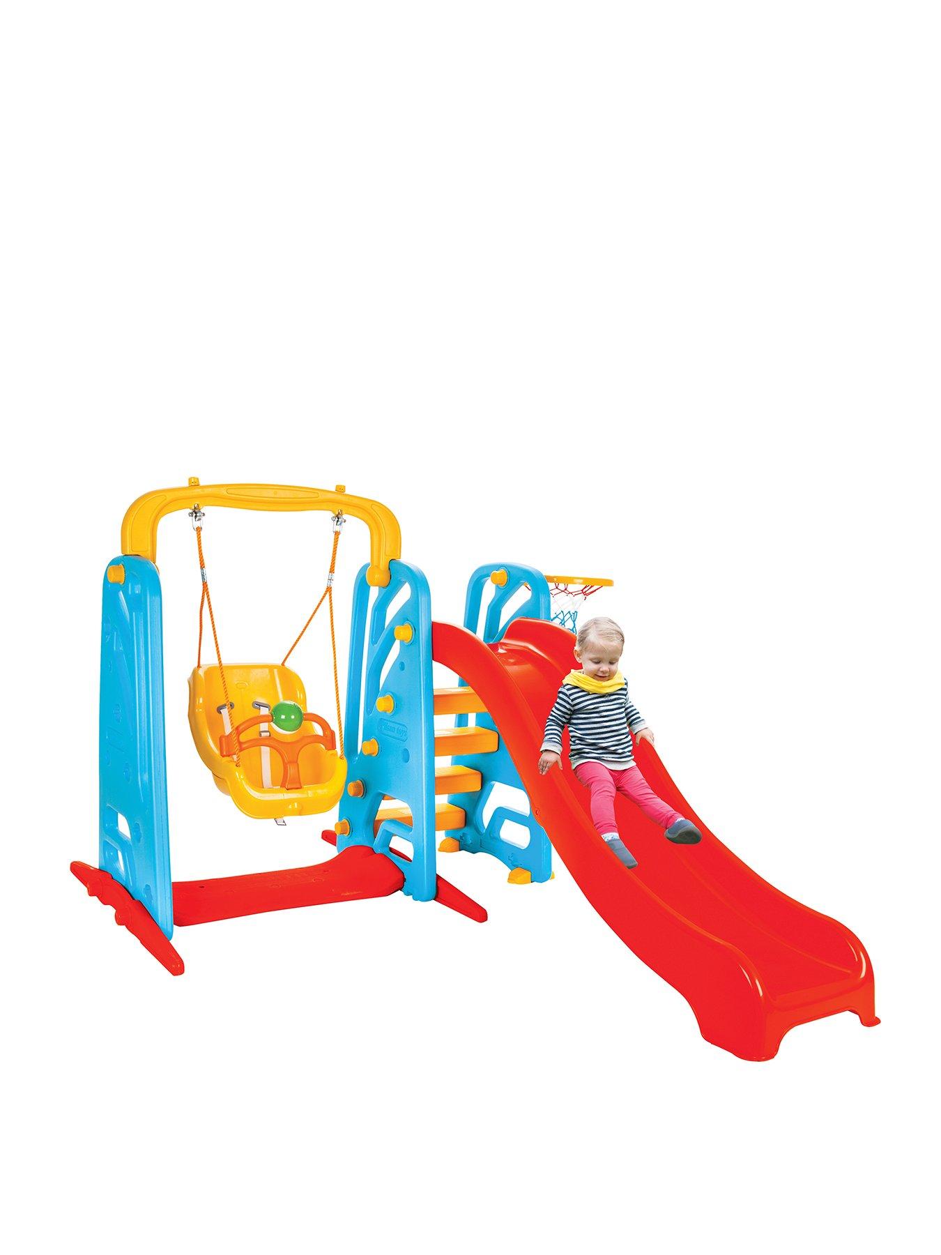 small swing and slide set