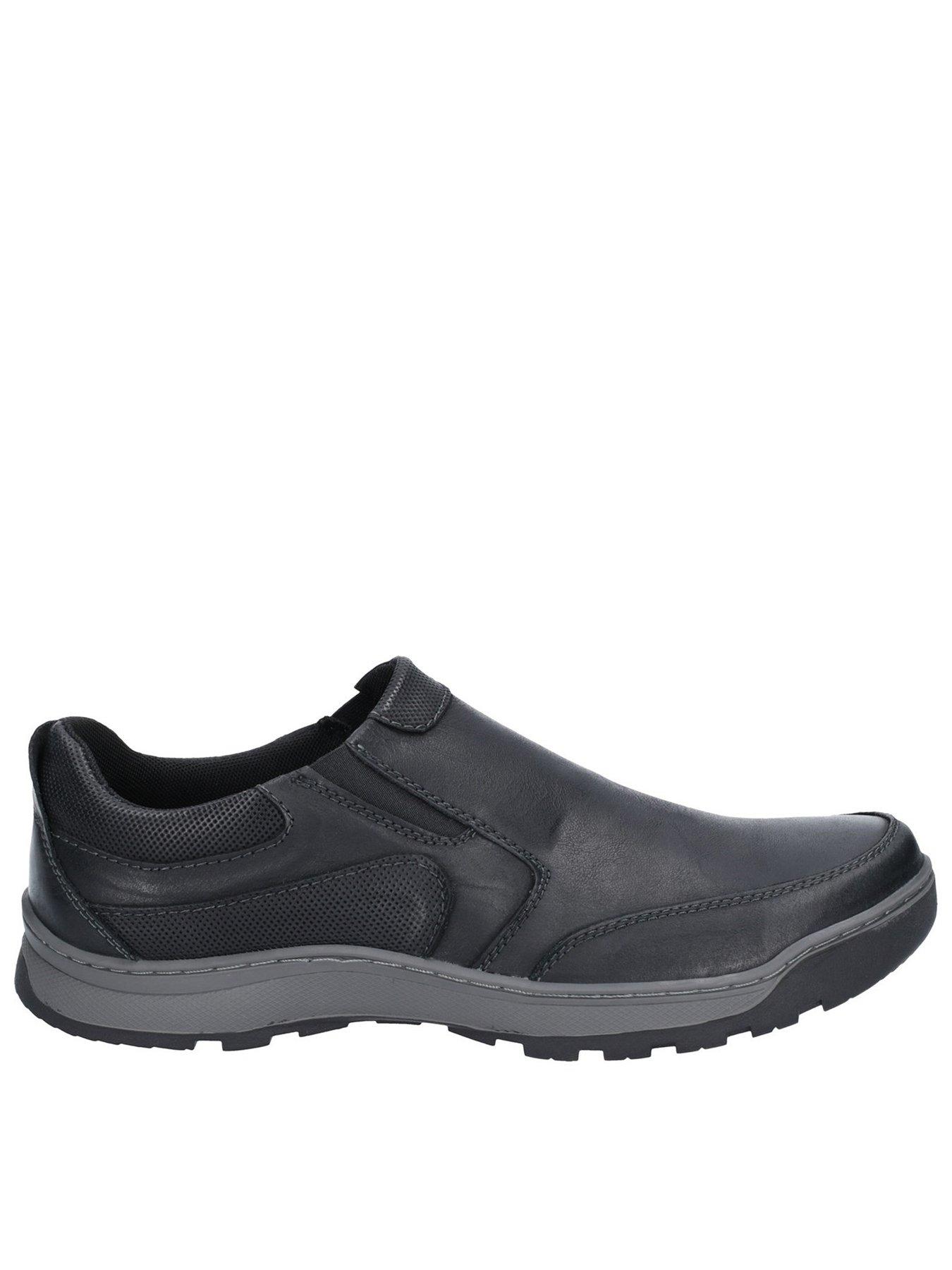 Mens black casual slip on outlet shoes