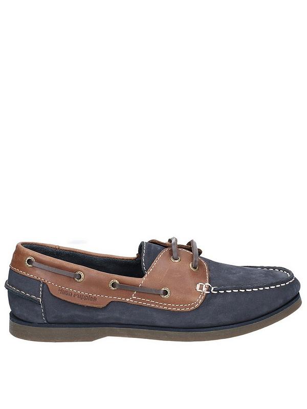 Hush Puppies Aiden khaki breathable summer lace up canvas boat shoes 