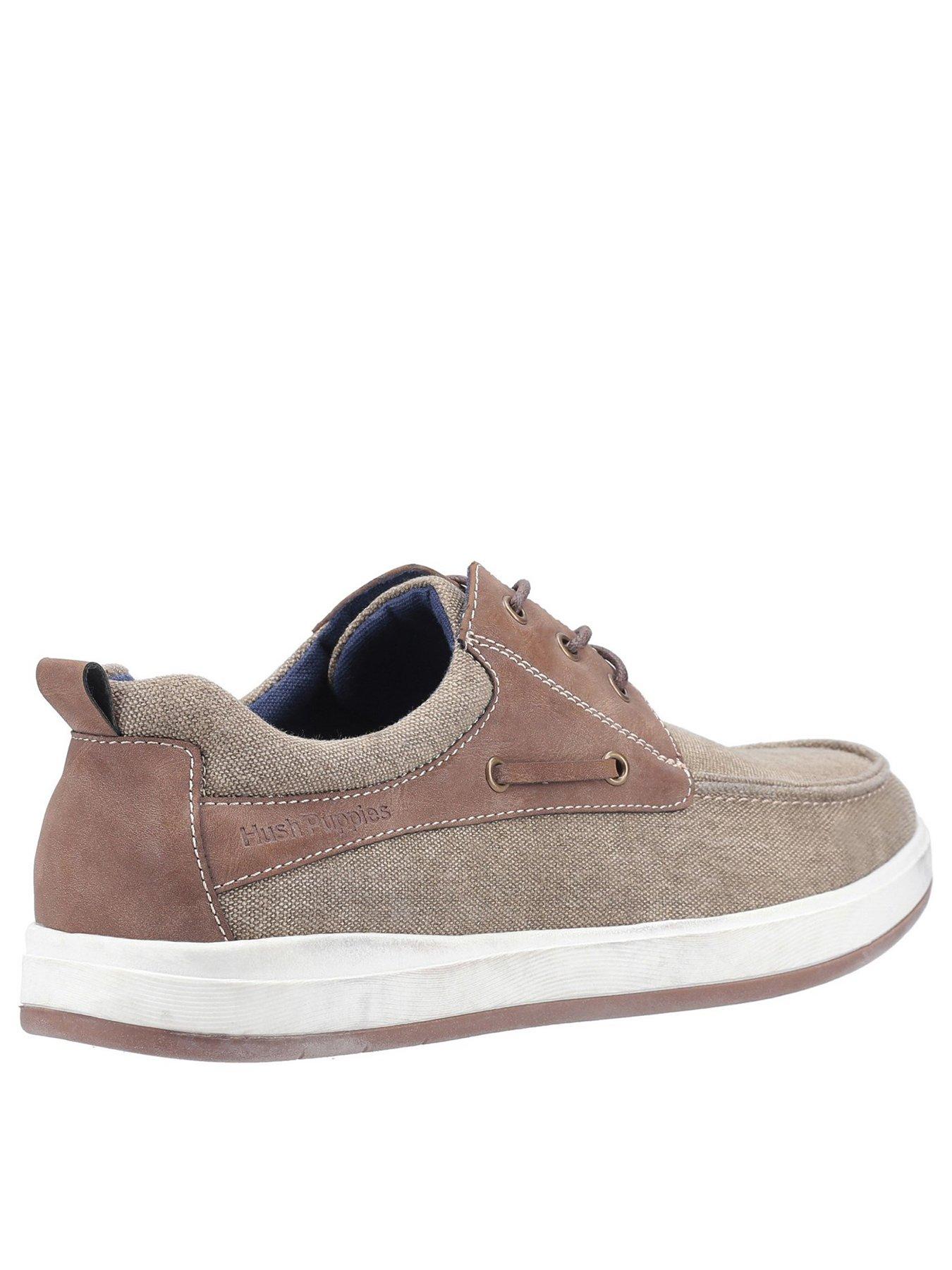 Hush Puppies Aiden Boat Shoes - Khaki | very.co.uk