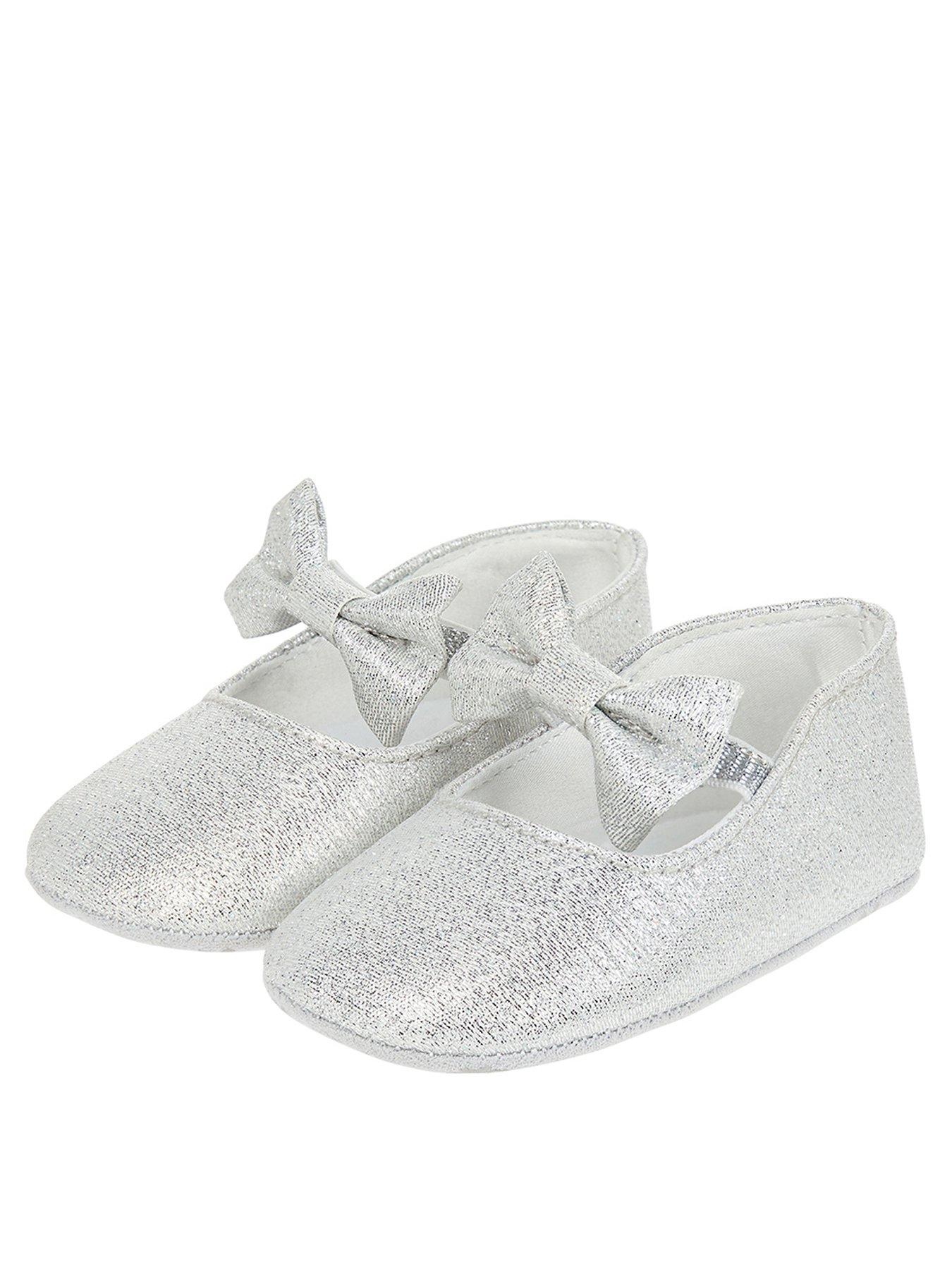 silver baby boots