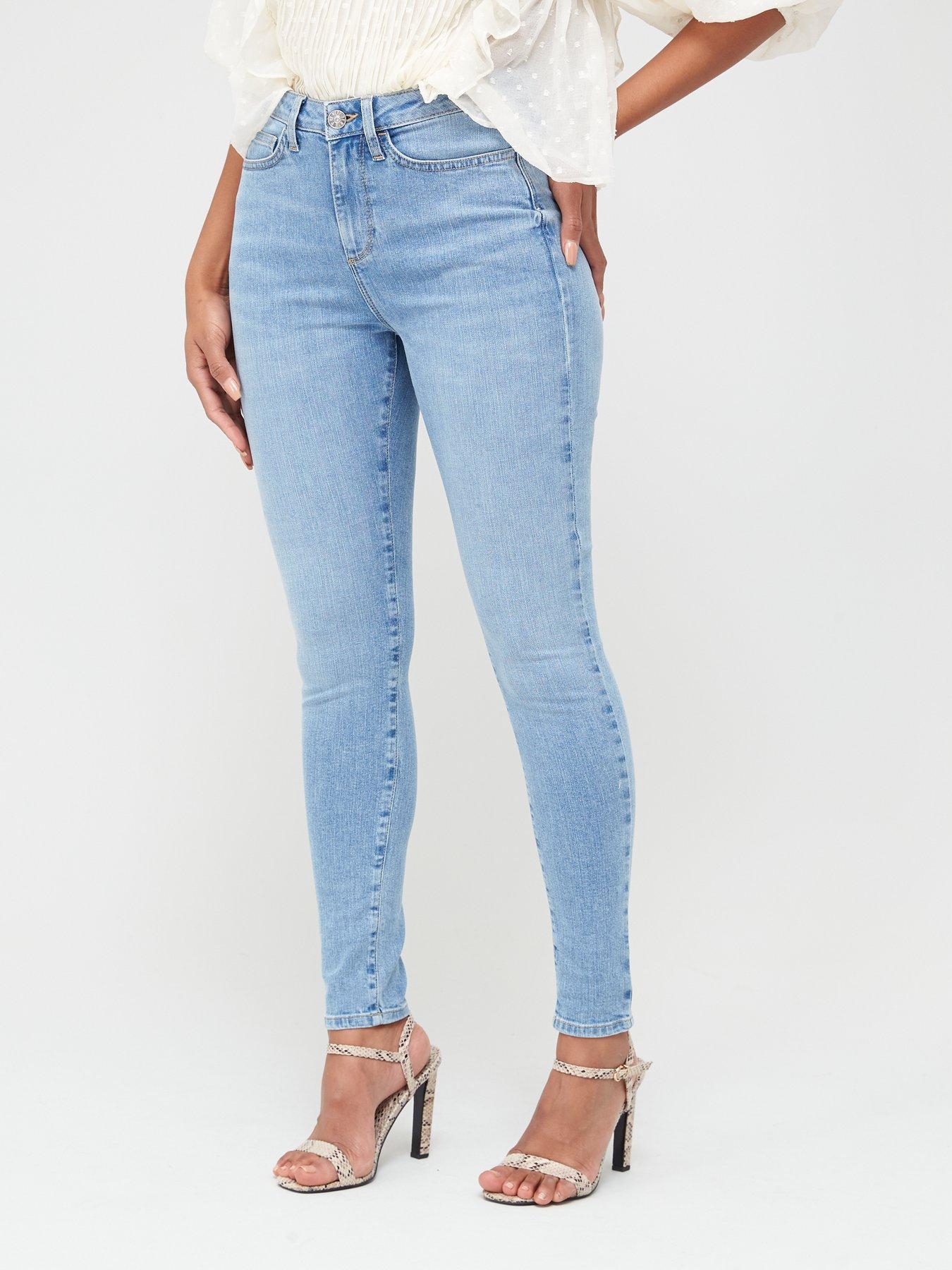 light wash high rise skinny jeans