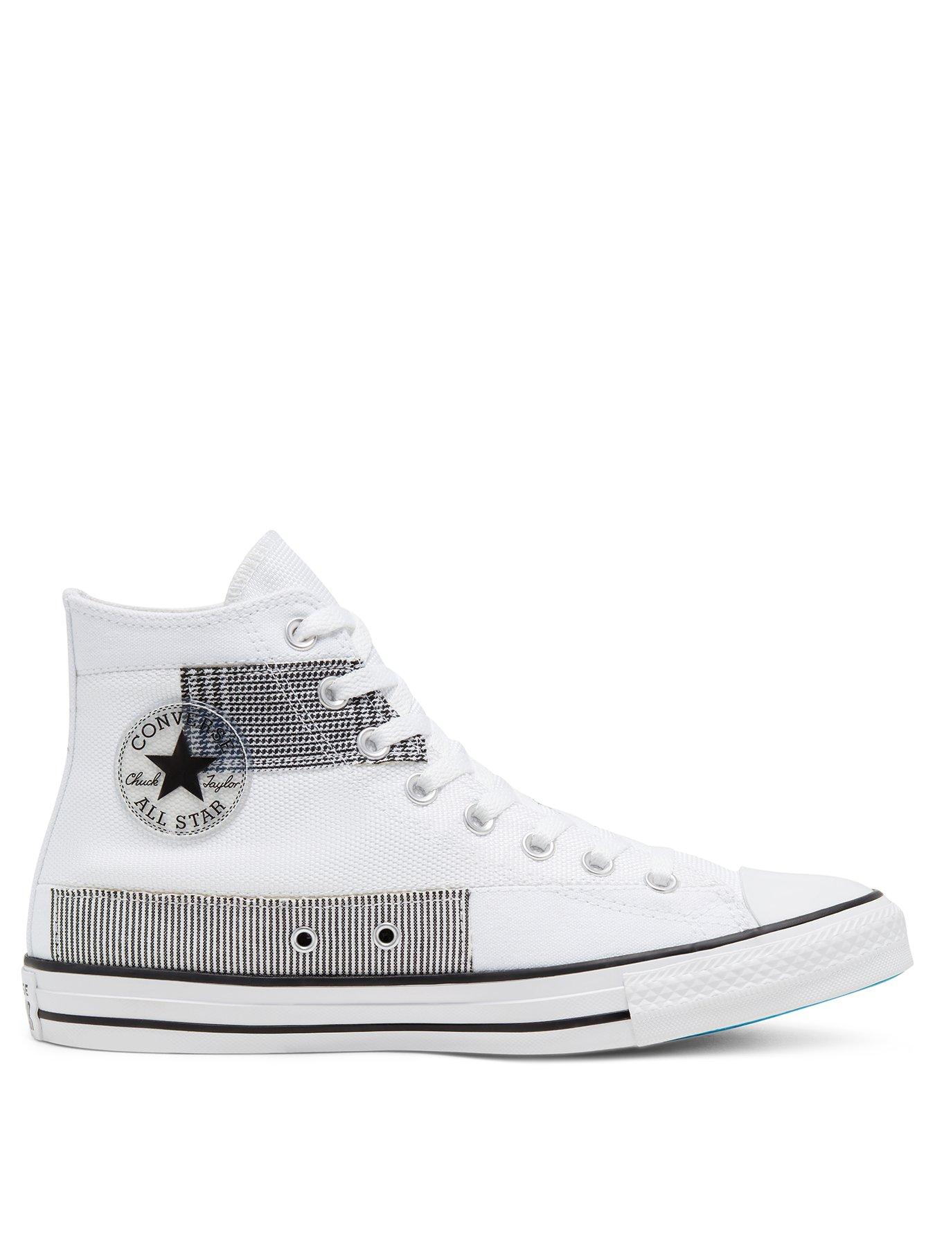 white converse high tops size 6