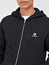  image of converse-embroidered-star-chevron-full-zip-hoodie-black