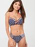 image of pour-moi-sea-breeze-lightly-padded-halter-underwired-bikini-top-navy