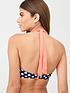  image of pour-moi-sea-breeze-lightly-padded-halter-underwired-bikini-top-navy