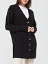  image of v-by-very-longline-button-up-cardigan-black