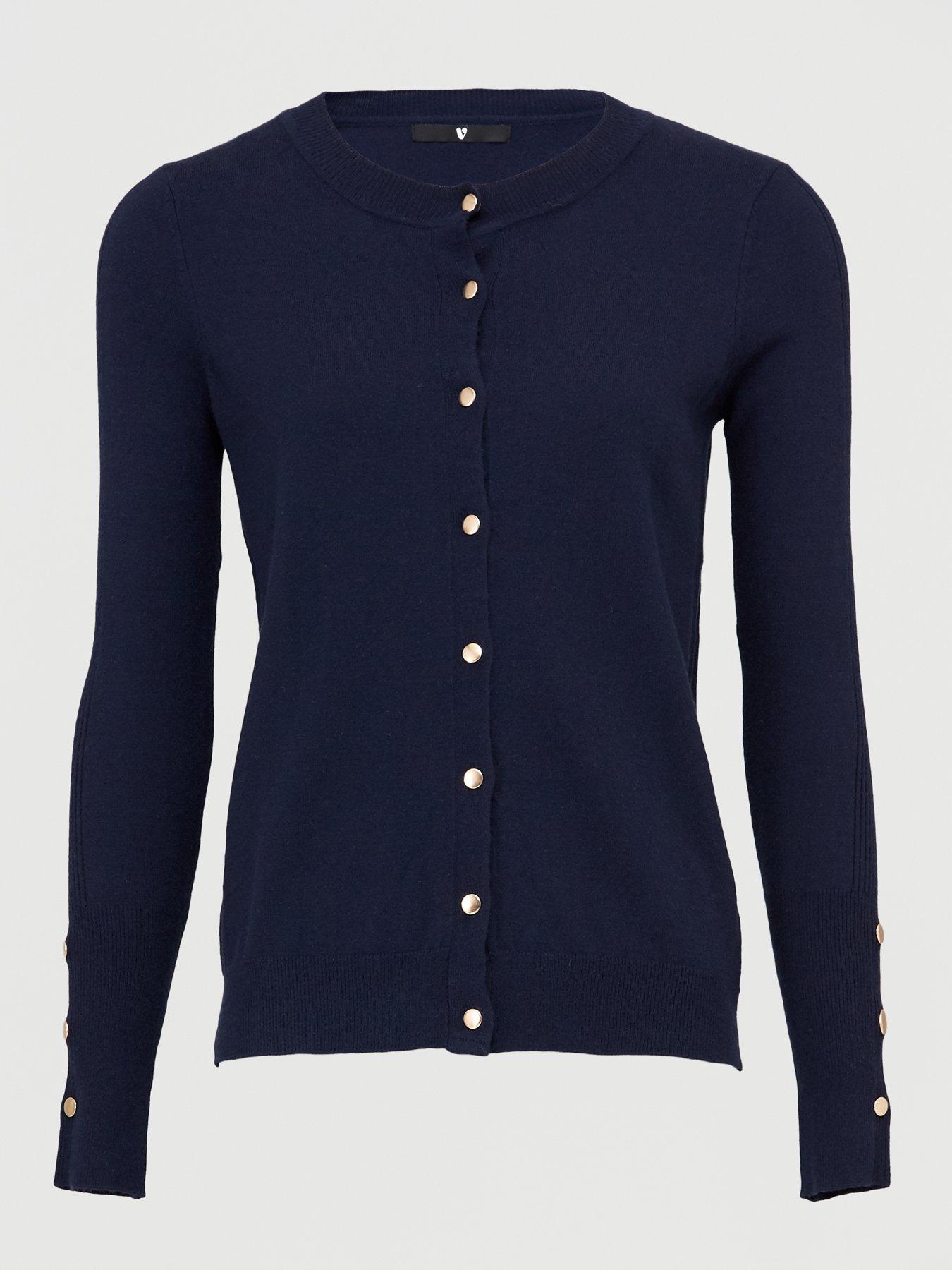 button sleeve cardigan