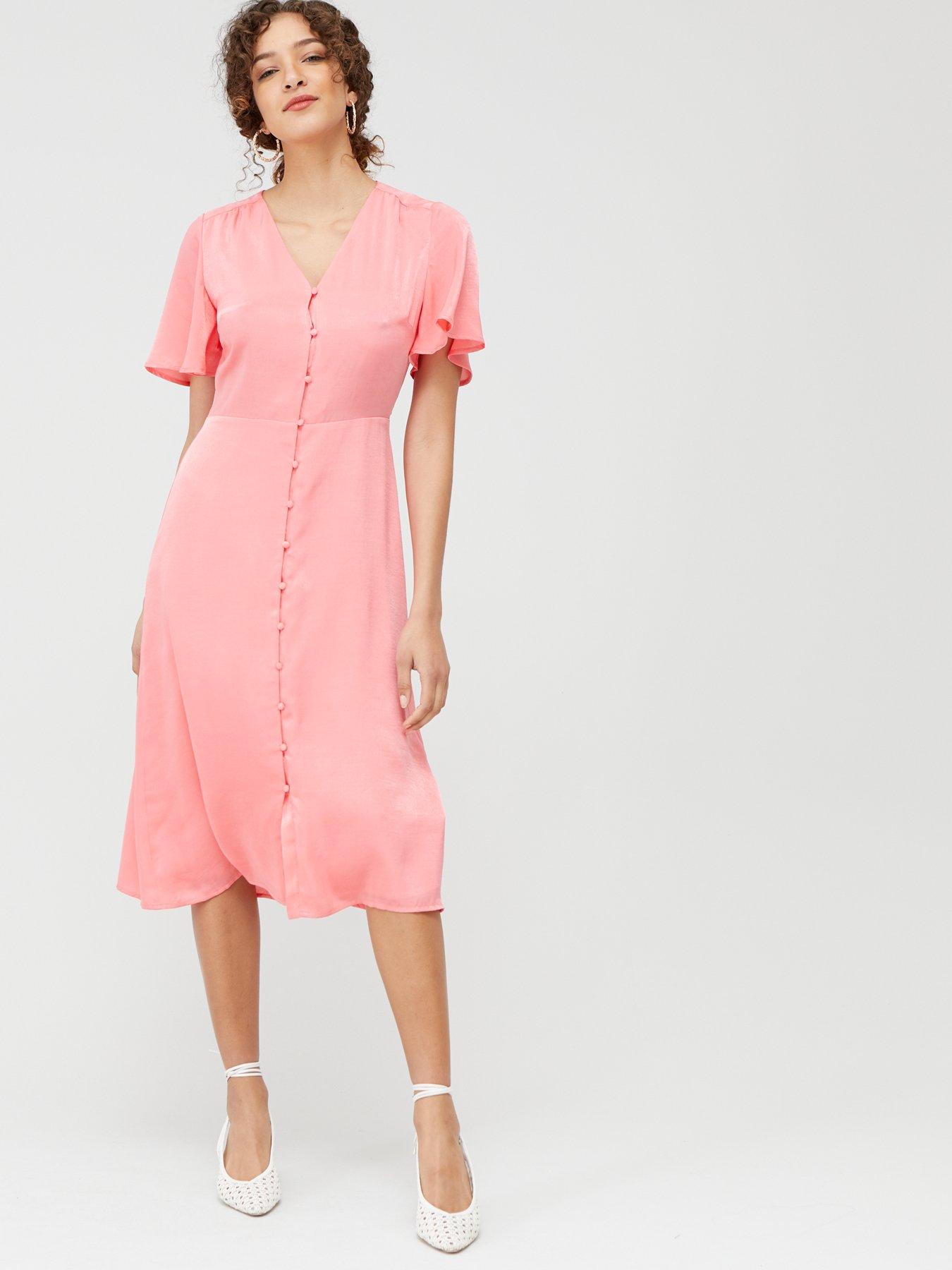 warehouse button dress