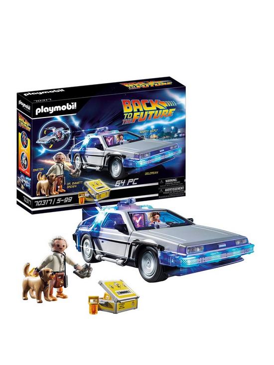 front image of playmobil-70317-back-to-the-futurecopy-delorean