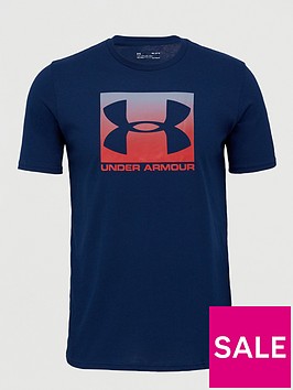 UNDER ARMOUR Sportstyle Boxed Logo T-shirt - Navy | very.co.uk