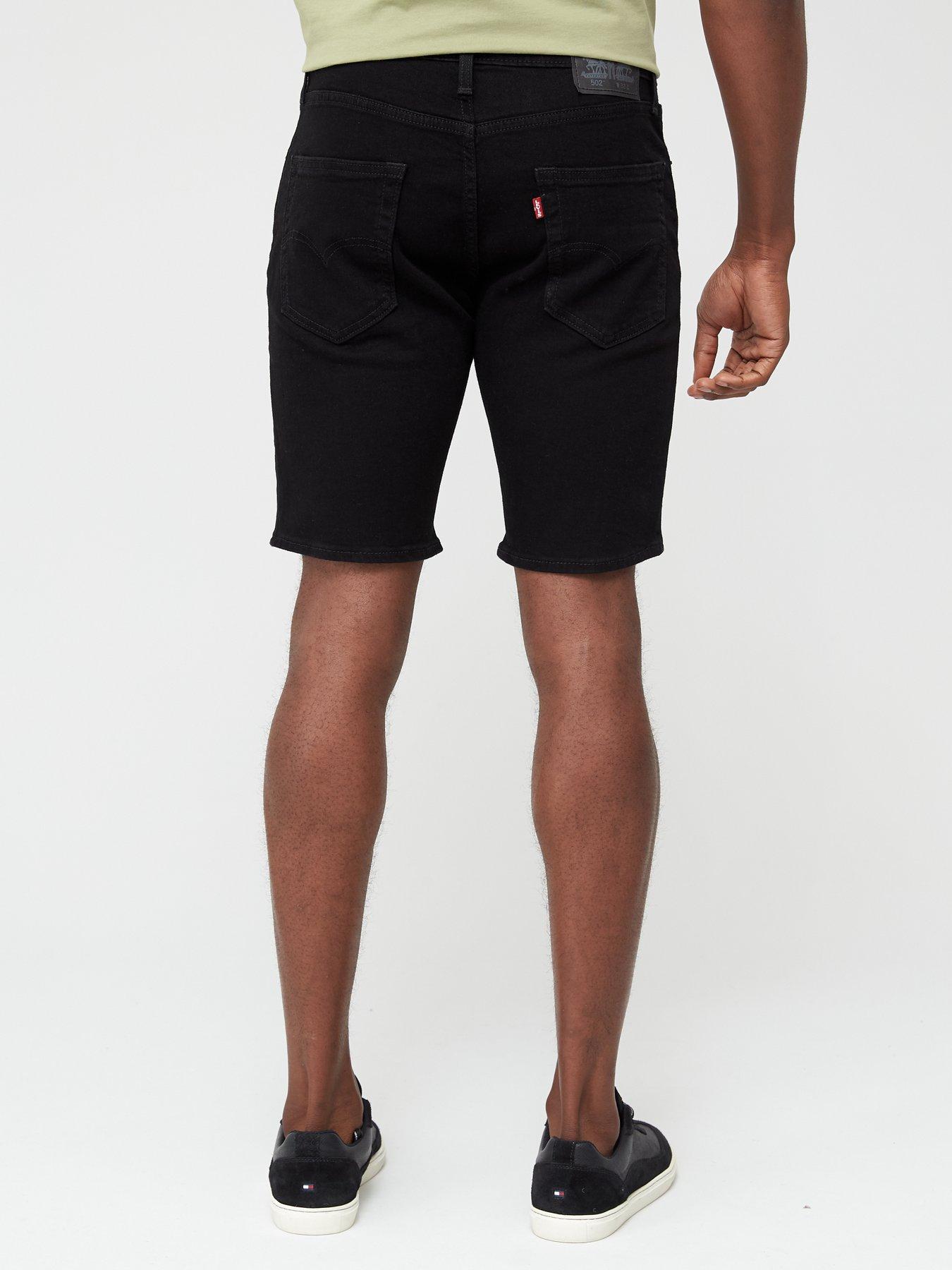 levis 502 shorts black