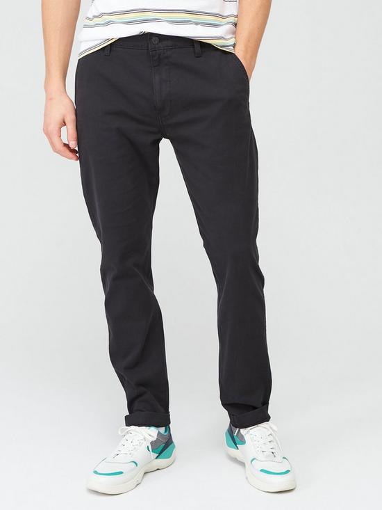 front image of levis-standard-taper-fit-chinos-mineral-black