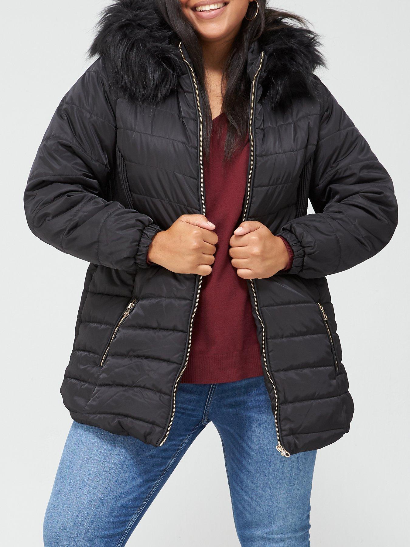 faux fur jacket size 22