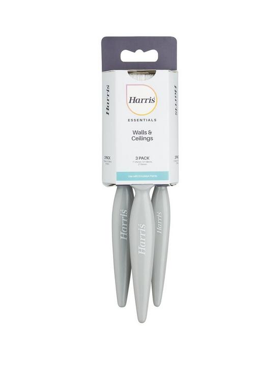 front image of harris-essentials-walls-amp-ceilings-paint-brushes-3-pack