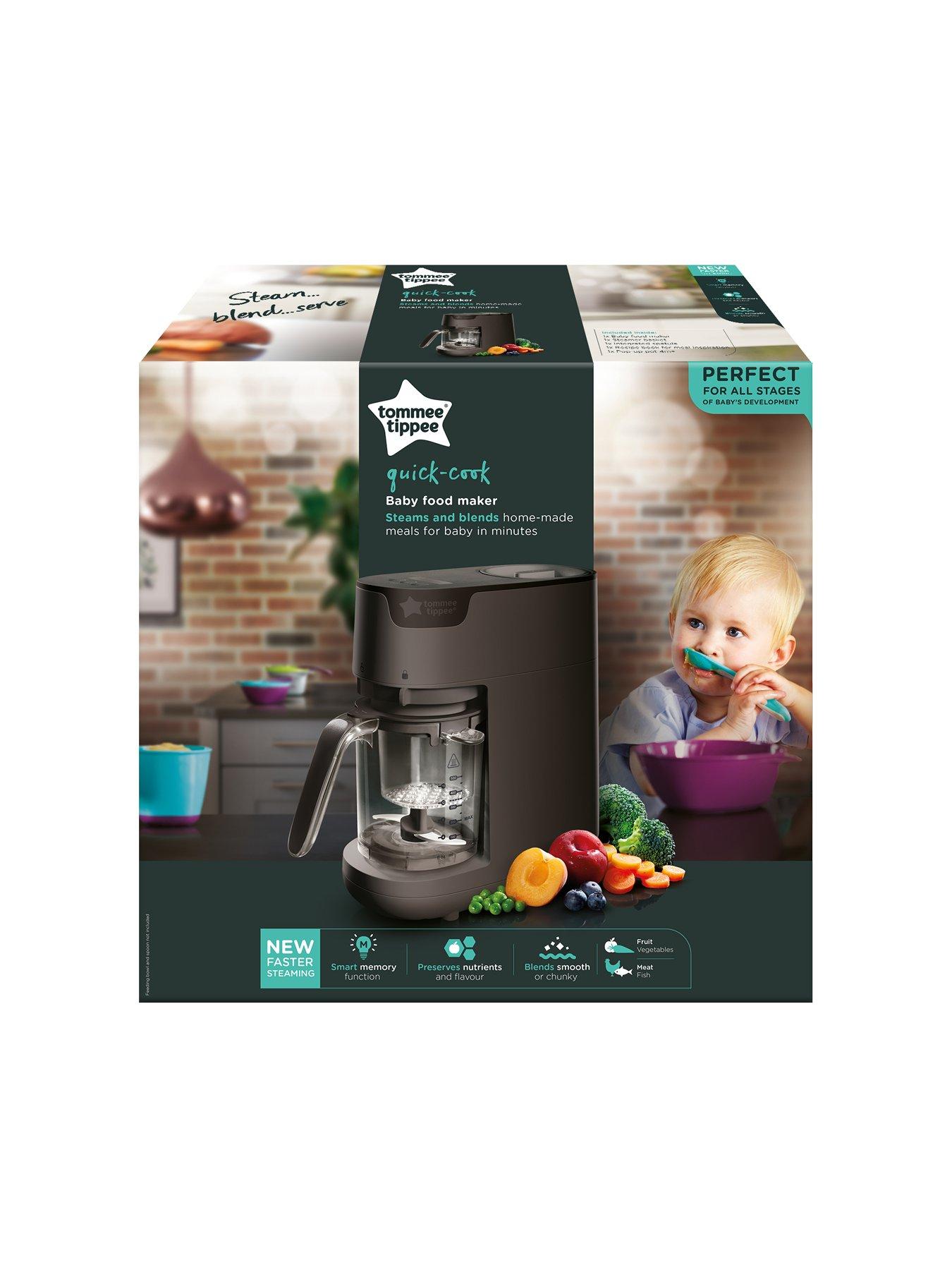 Tommee Tippee Quick Cook Baby Food Maker Black very.co.uk