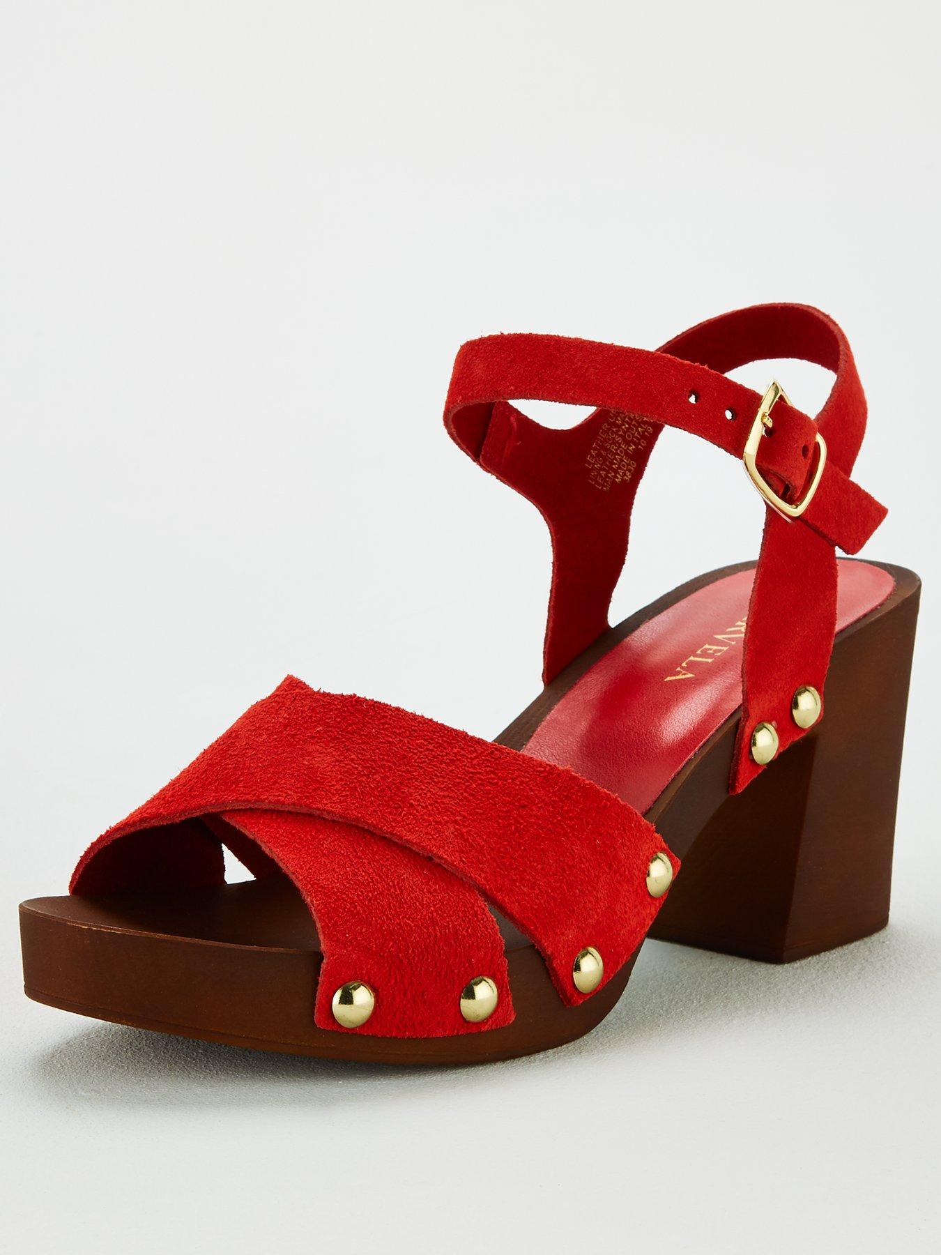 carvela red sandals