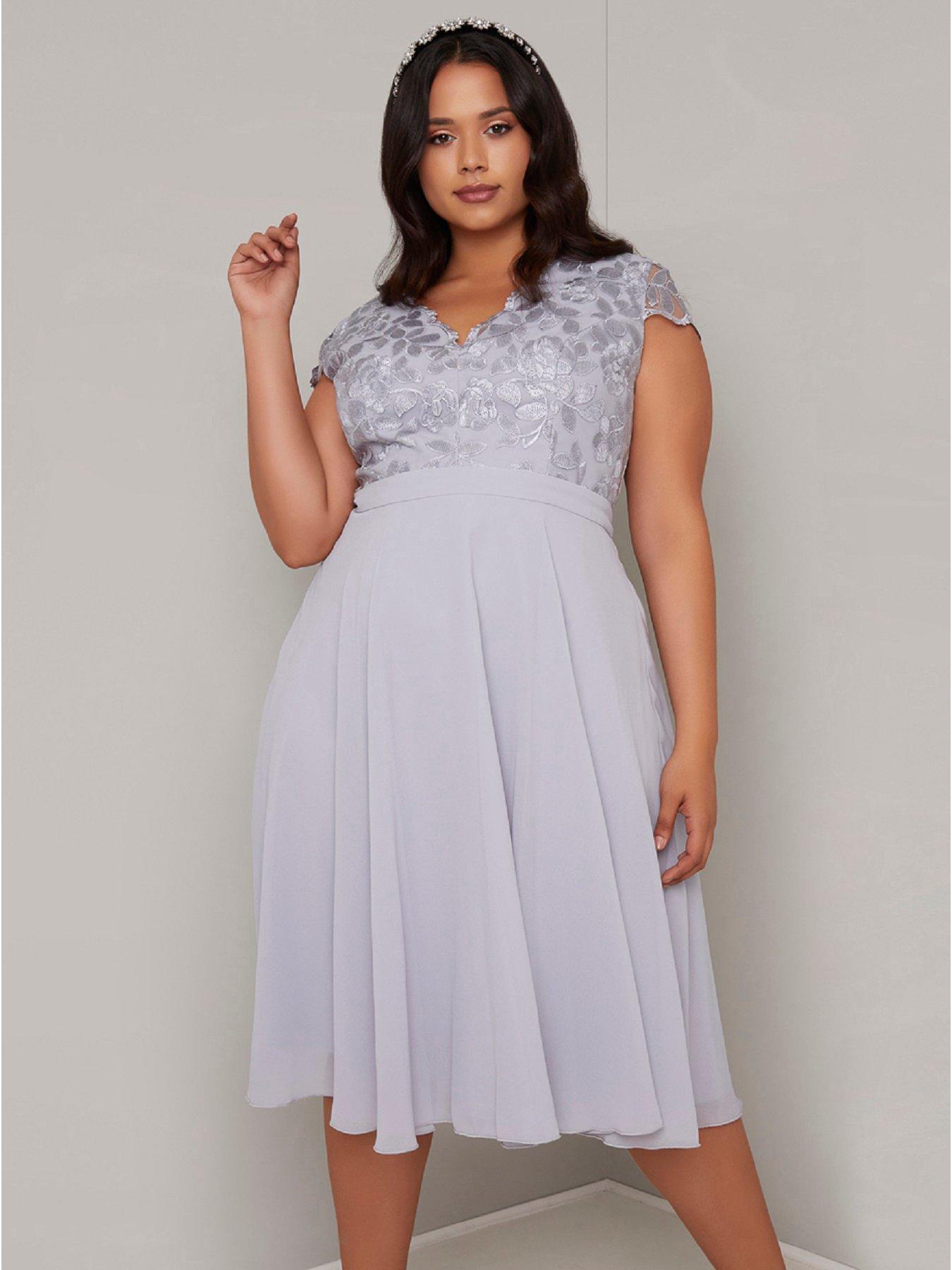 chi chi london blue lace dress