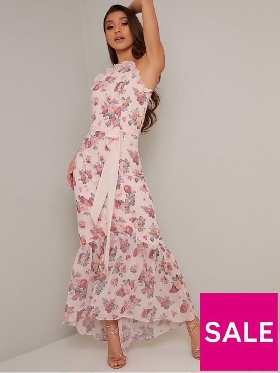 front image of chi-chi-london-tyler-dress-pink