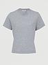  image of michelle-keegan-minimals-short-sleeve-t-shirt-grey-marl
