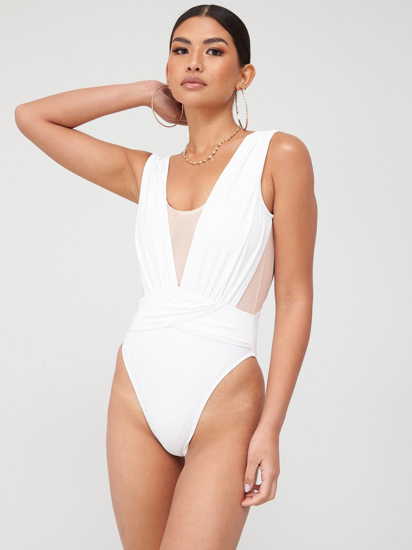 In The Style In The Style X Billie Faiers Mesh Insert Plunge Swimsuit review