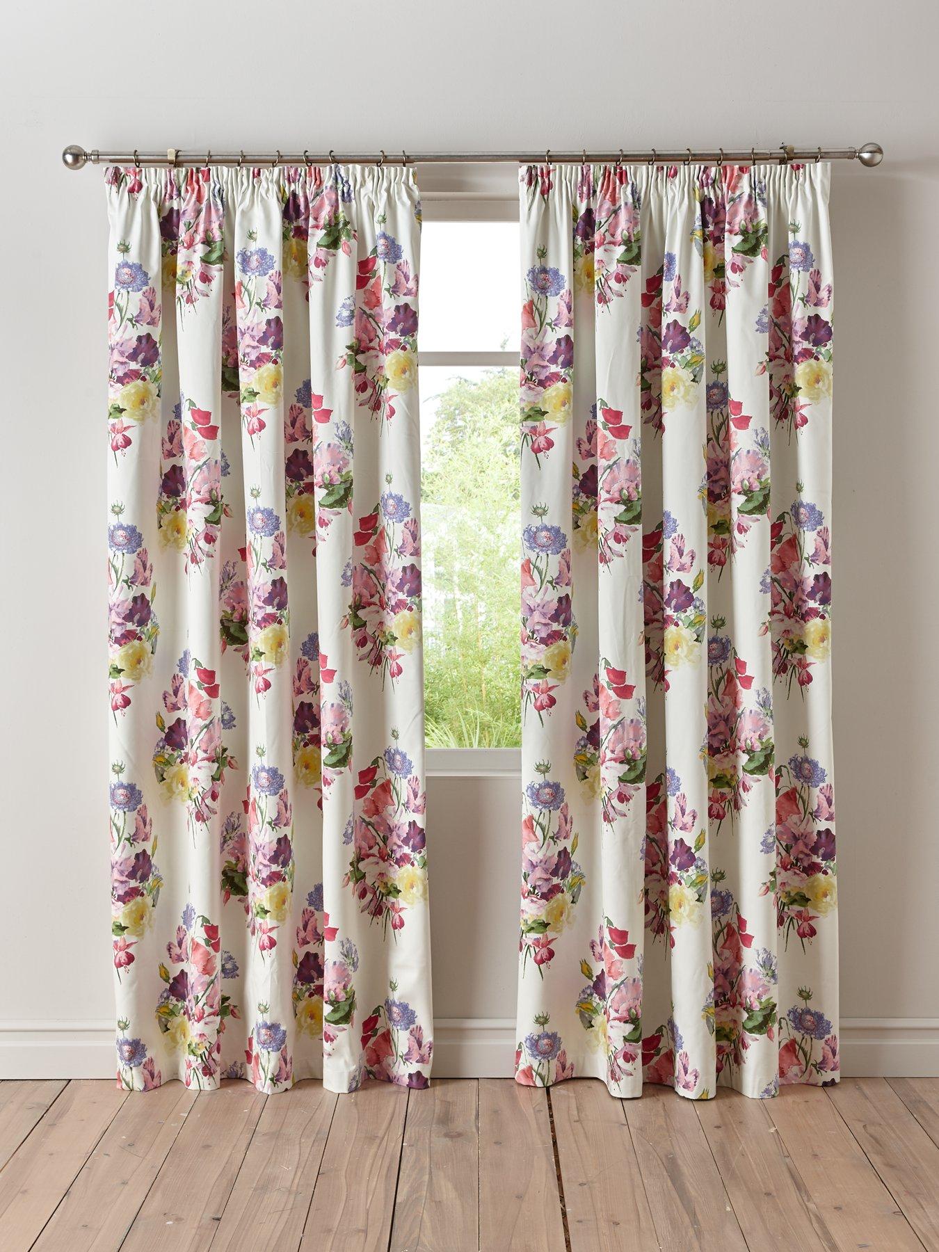 Wendy Tait Bouquet Blackout 3 Inch Pleated Curtains Very Co Uk