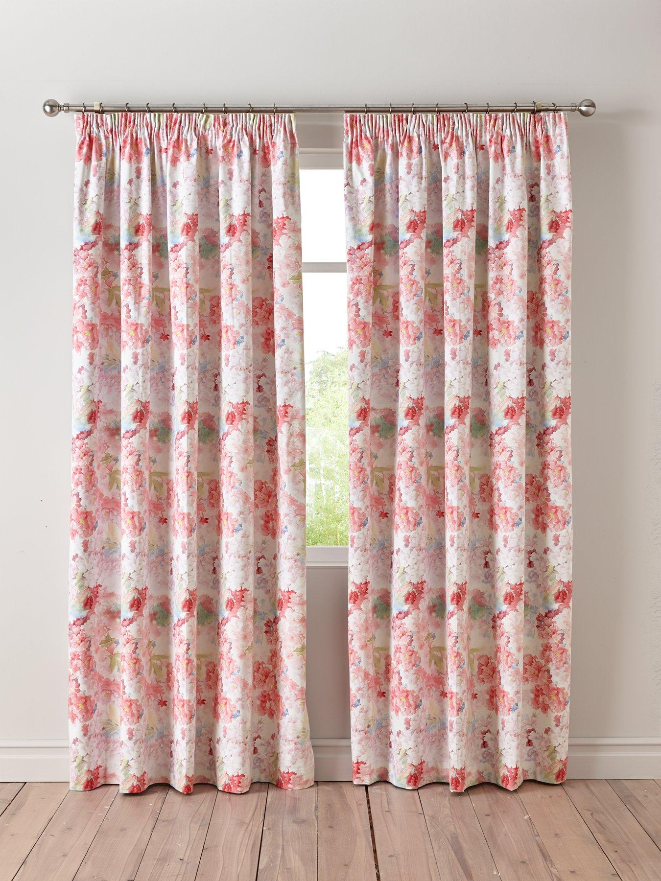 Wendy Tait Blossom Blackout 3 Inch Pleated Curtains Very Co Uk