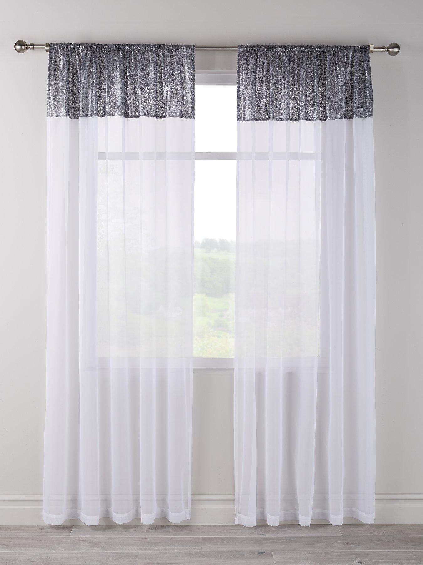 sequin voile curtains