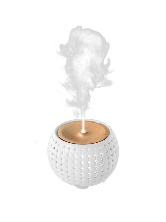 front image of ellia-gather-fragrance-ultrasonic-diffuser-arm910-crafted-from-natural-materials-ceramic-and-wood