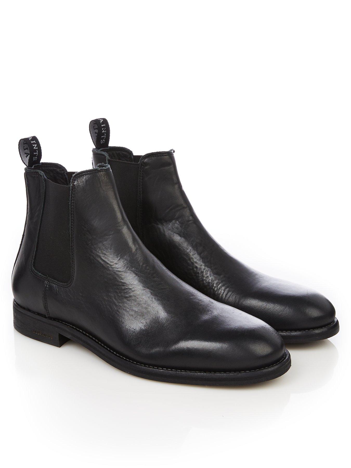 all saints black chelsea boots