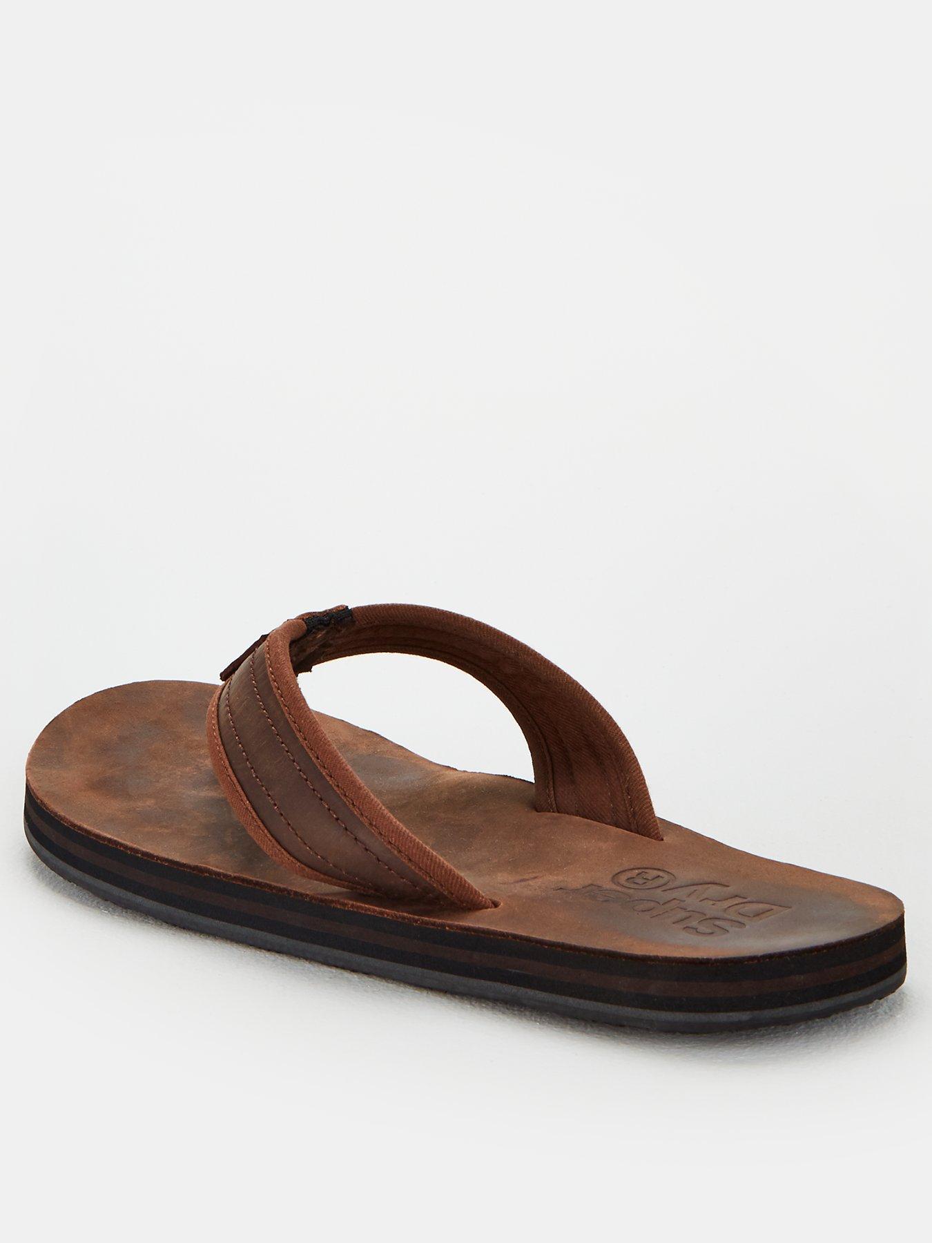 superdry leather flip flops