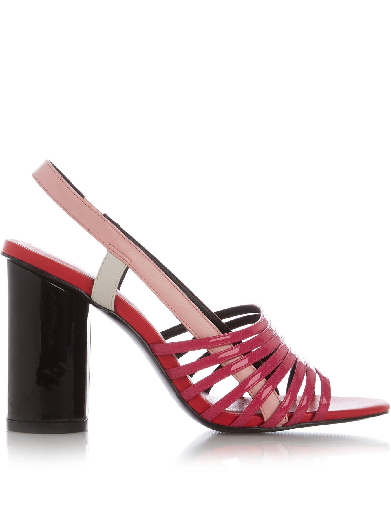 red patent high heel shoes