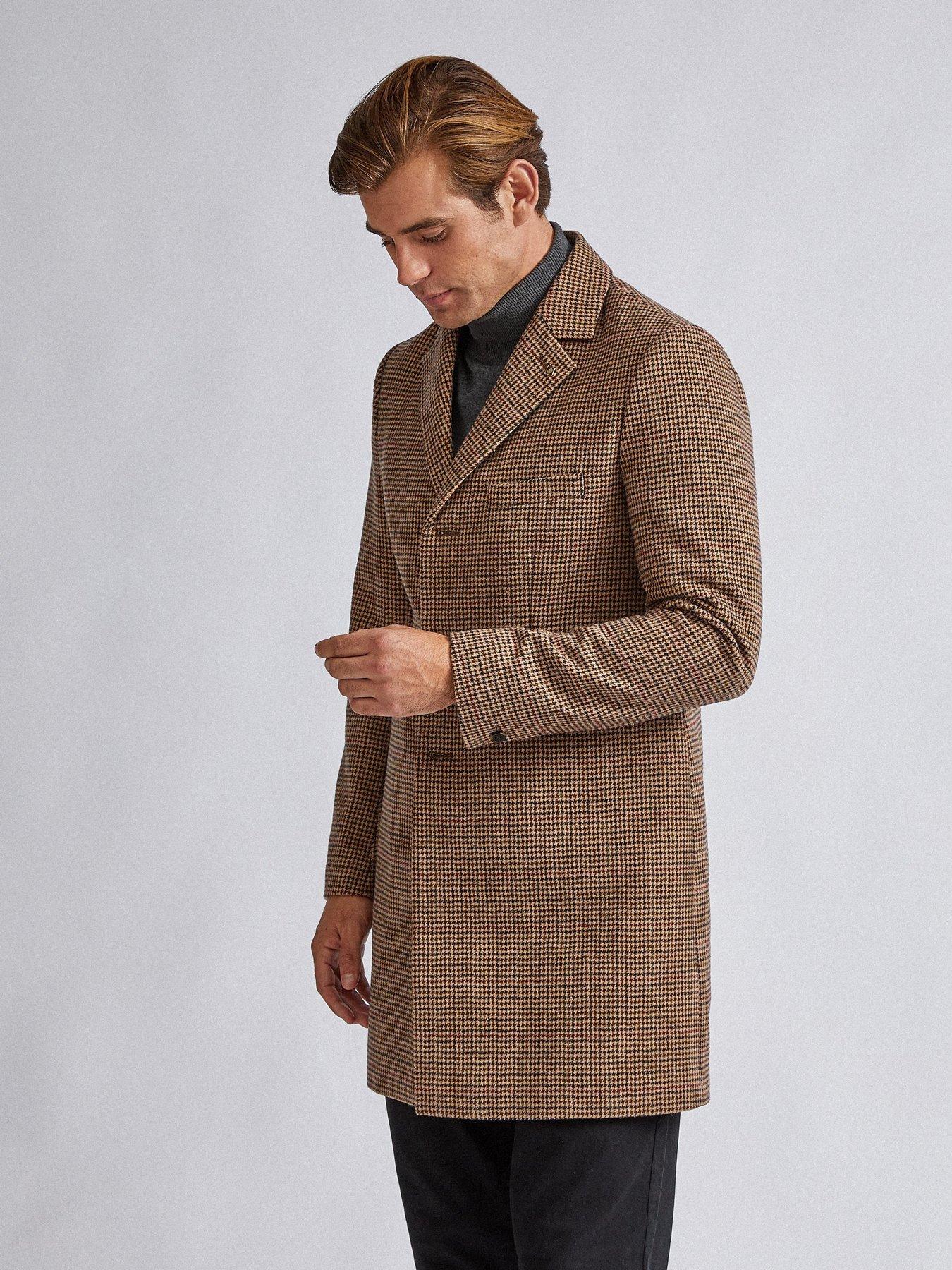 Burton Menswear London Faux Mini Check Wool Coat review