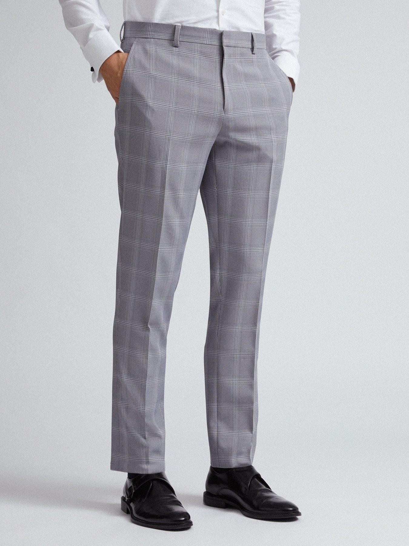 Burton Menswear London Check Slim Fit Trousers &Ndash; Grey review